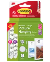 Command™ Strips Tavelupphängning - Vit M och L