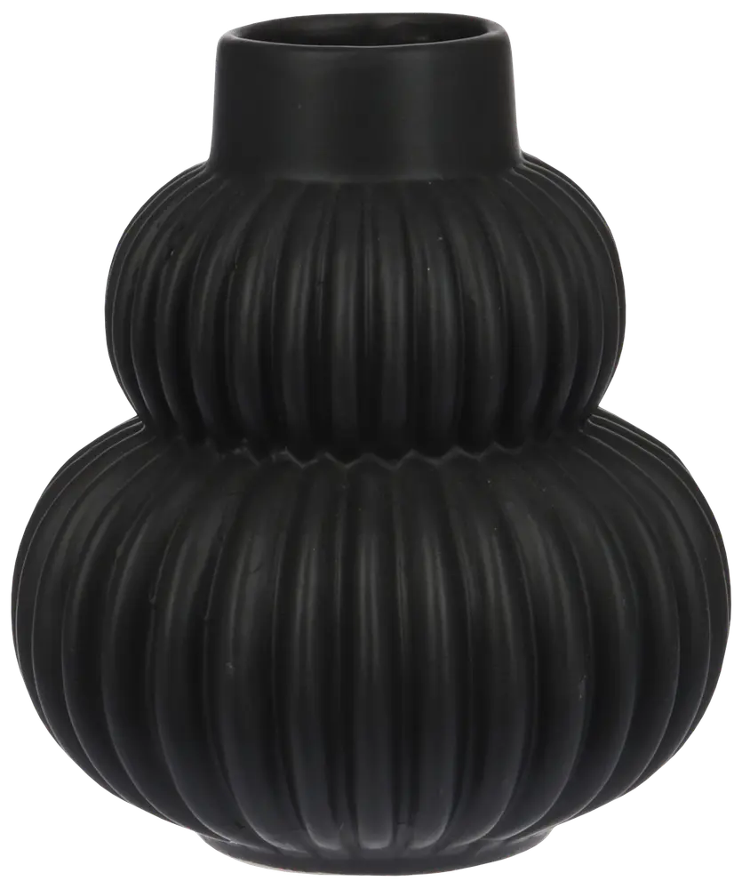 Keramikvas svart H. 15,5 cm