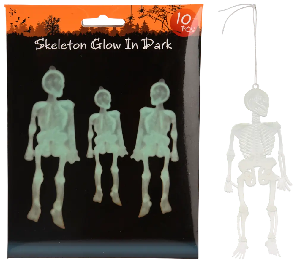 Glow skelett 10-pack