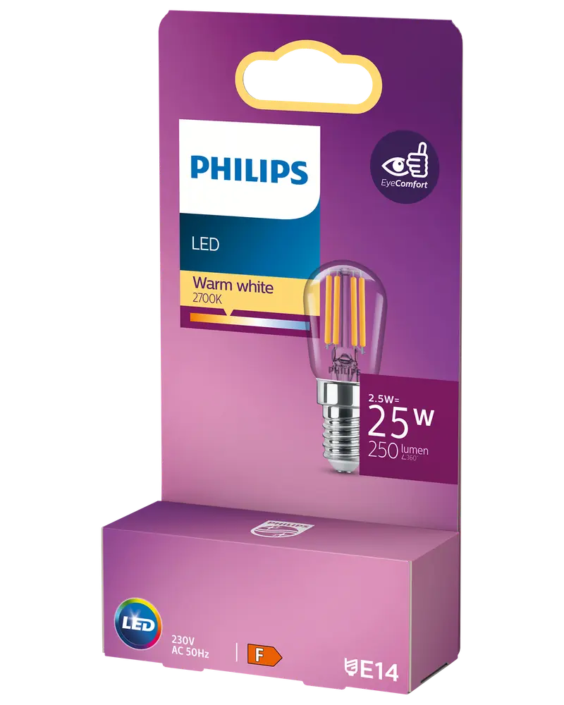 PHILIPS LED-pære 2,5W E14 T25S billede 2