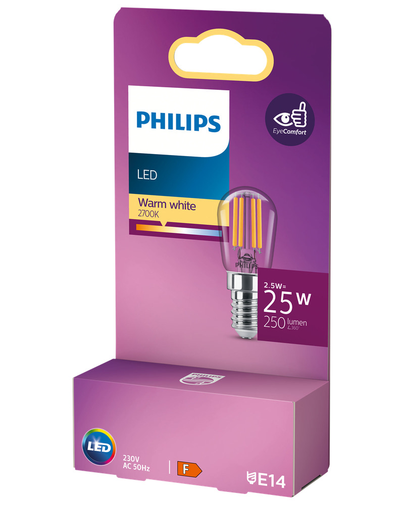 PHILIPS LED-pære 2,5W E14 T25S