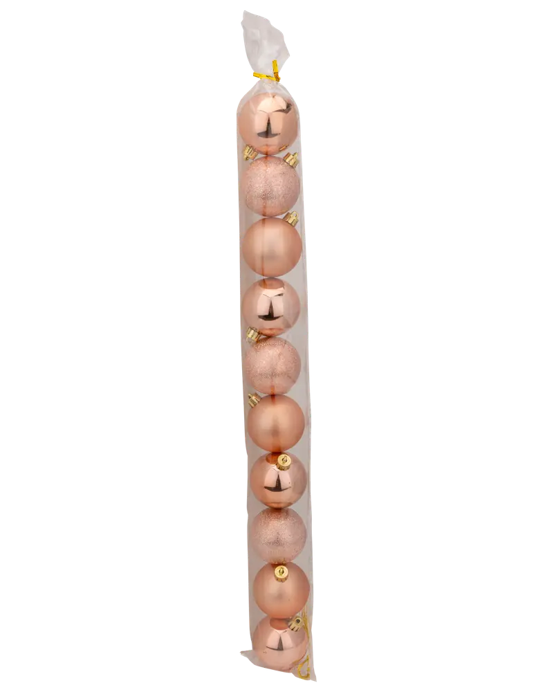  Julgranskulor Ø5 cm 10-pack - Roséguld