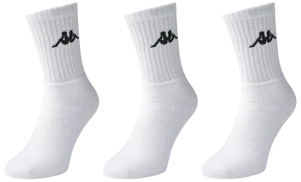 Kappa Strumpor 3-pack, Vit