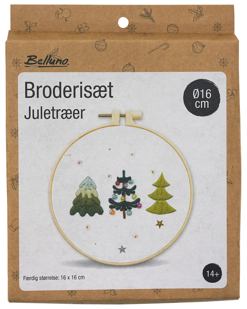 Broderiset med julgranar 