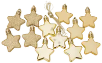 Julgranspynt Stjärna 12-pack - Guld