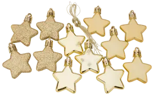 Julgranspynt Stjärna 12-pack - Guld