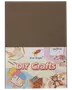 Brunt DIY-pysselark från Ever Bright, passar för olika konstprojekt. Förpackningen har färgglada illustrationer av pysselmaterial, teckningar och en nalle, perfekt för kreativa aktiviteter.