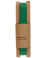 Ribbad band 1,5 cm x 10 meter - grön