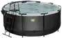 EXIT TOYS Pool Ø360x122cm med pumpe og skærm - sort