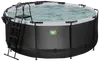EXIT TOYS Pool Ø360x122cm med pumpe og skærm - sort