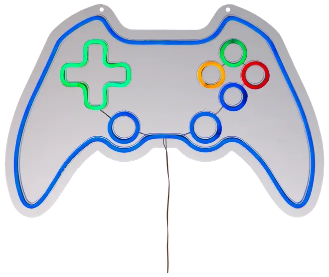 Neonskylt Gamepad H. 40 x B 60 cm