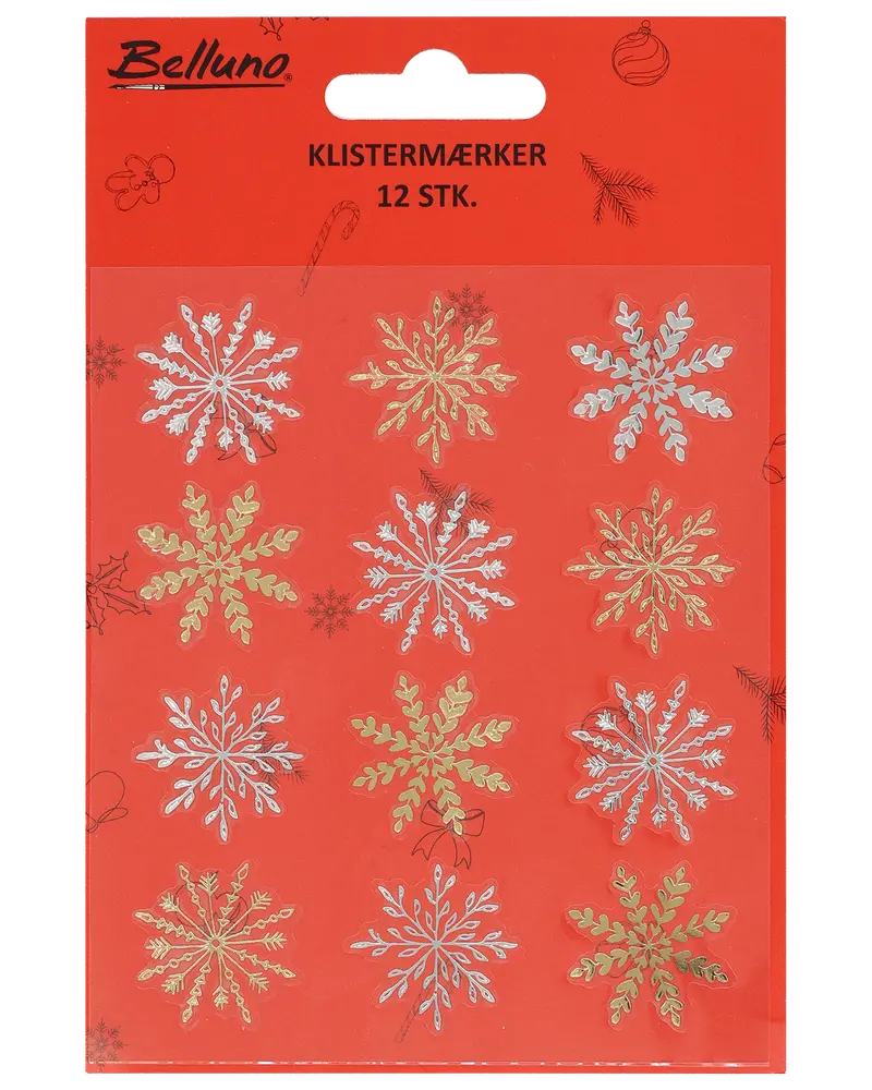 Klistermärken snöflingor 12 st