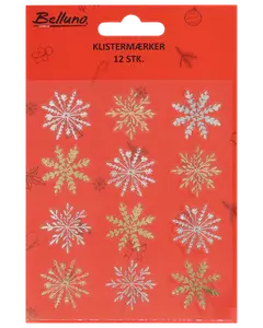 Klistermärken snöflingor 12 st
