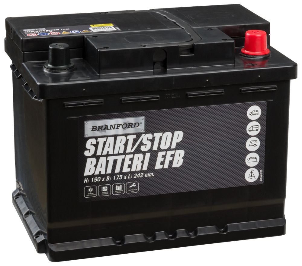 BRANFORD Autobatteri Start/Stop EFB 60Ah +højre