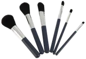 Makeup børster 6 dele - assorterede farver