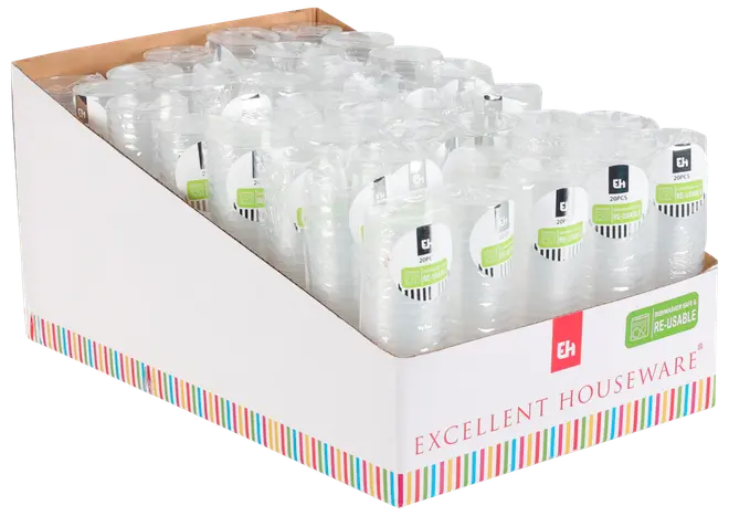 Shotsglas 3 cl återanvändbart 20-pack