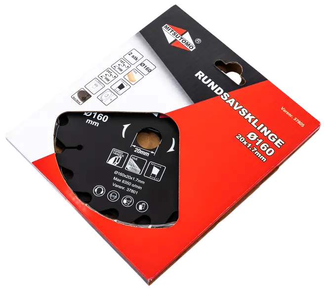 Mitsutomo Rundsavsklinge Sæt Ø160 x 20 mm 18+24T