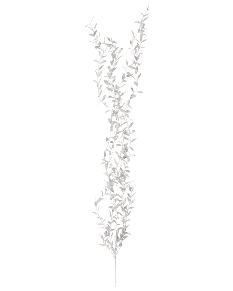 Bladgirlang i silver - 88 cm