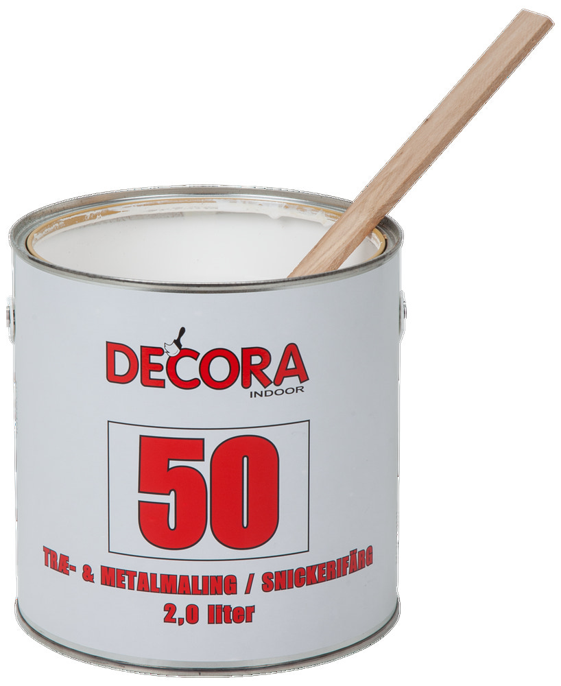 Decora Træ og metal 2 L glans 50 - hvid