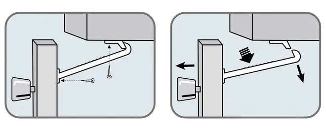 WeCare Skabs- og skuffelås 2 stk. indvendig