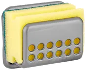 Hållare för kökssvamp med sugkopp